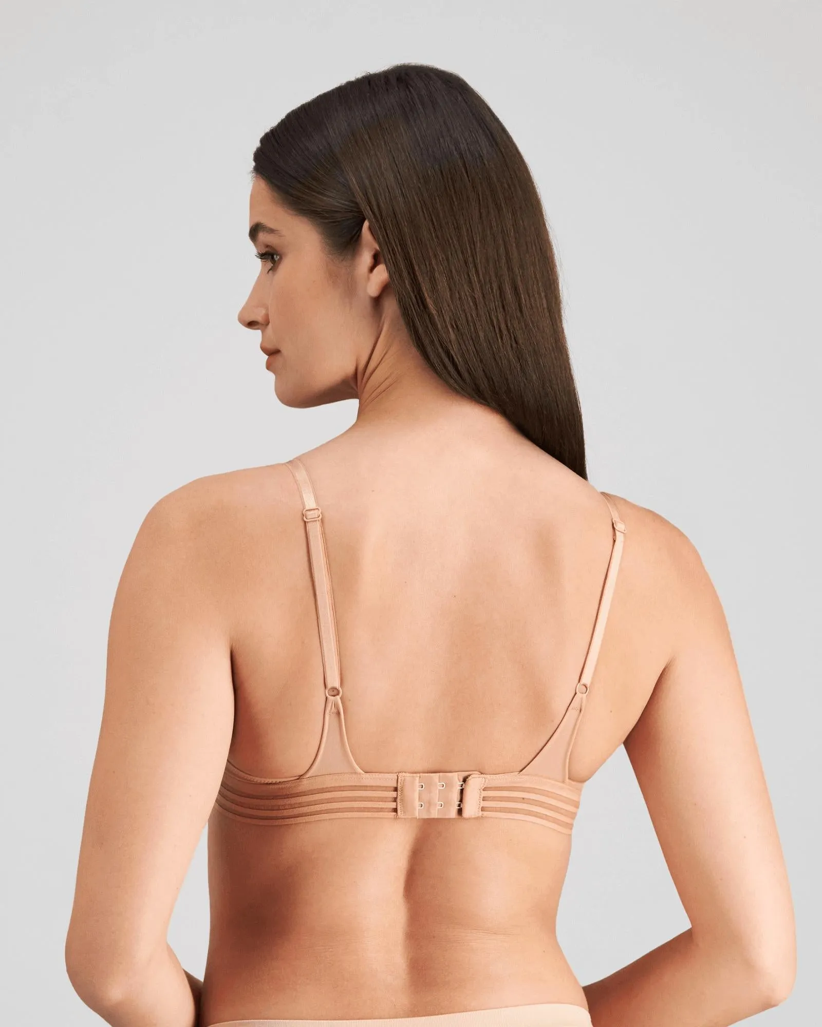 Stripe Elastic & Papertouch Push Up Bra