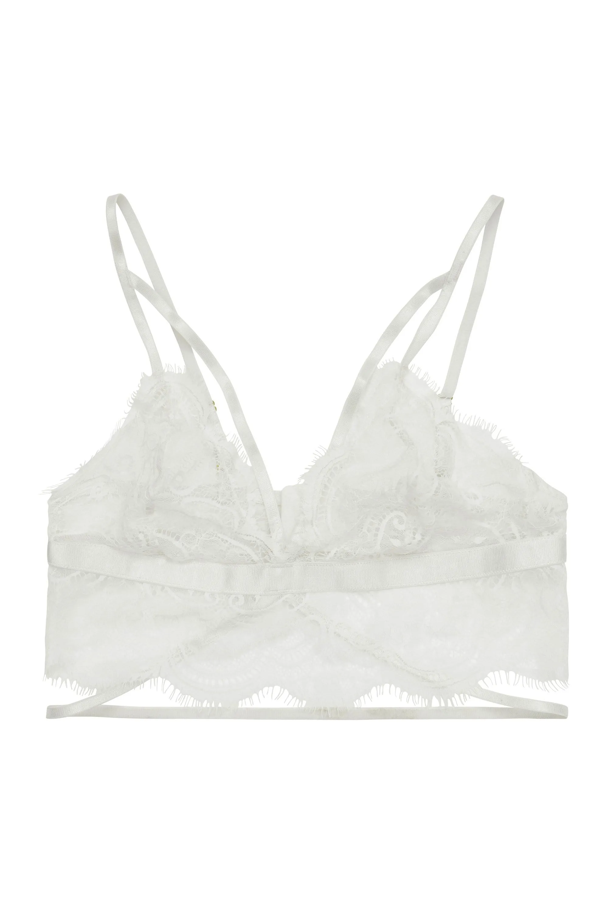Tanja white lace soft cup bra