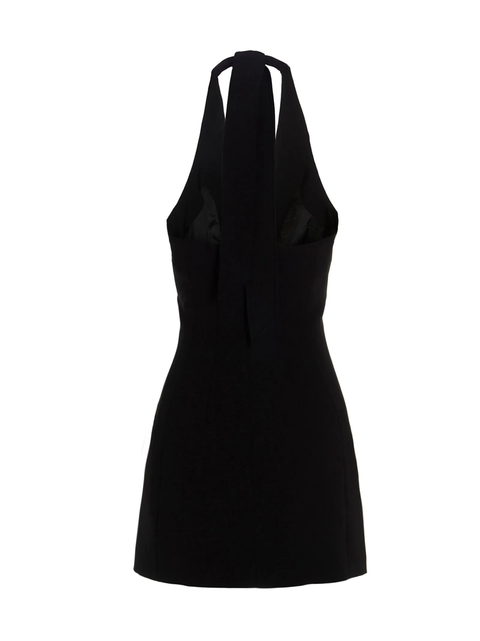 The Attico Halterneck V-Neck Mini Dress