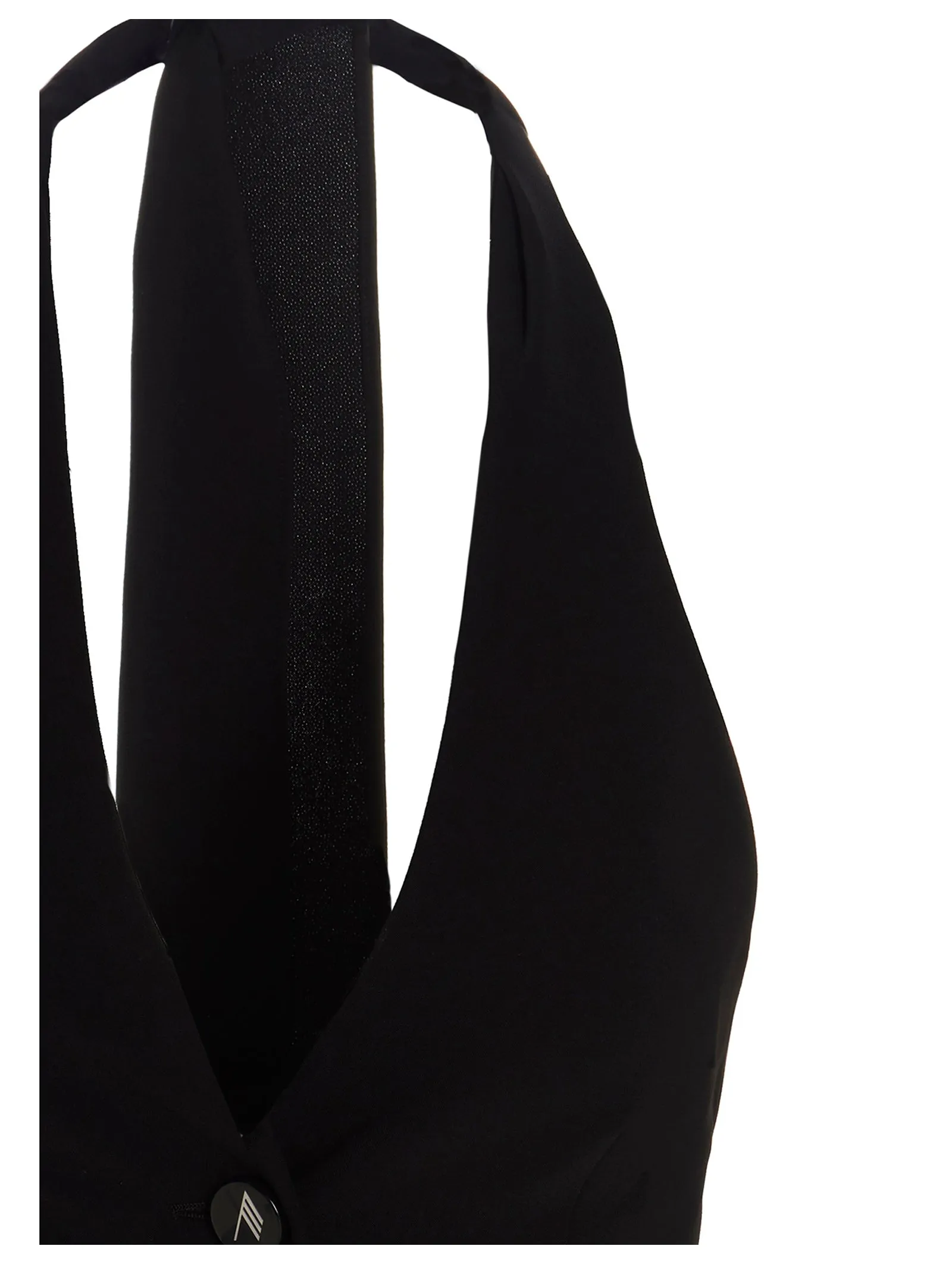The Attico Halterneck V-Neck Mini Dress