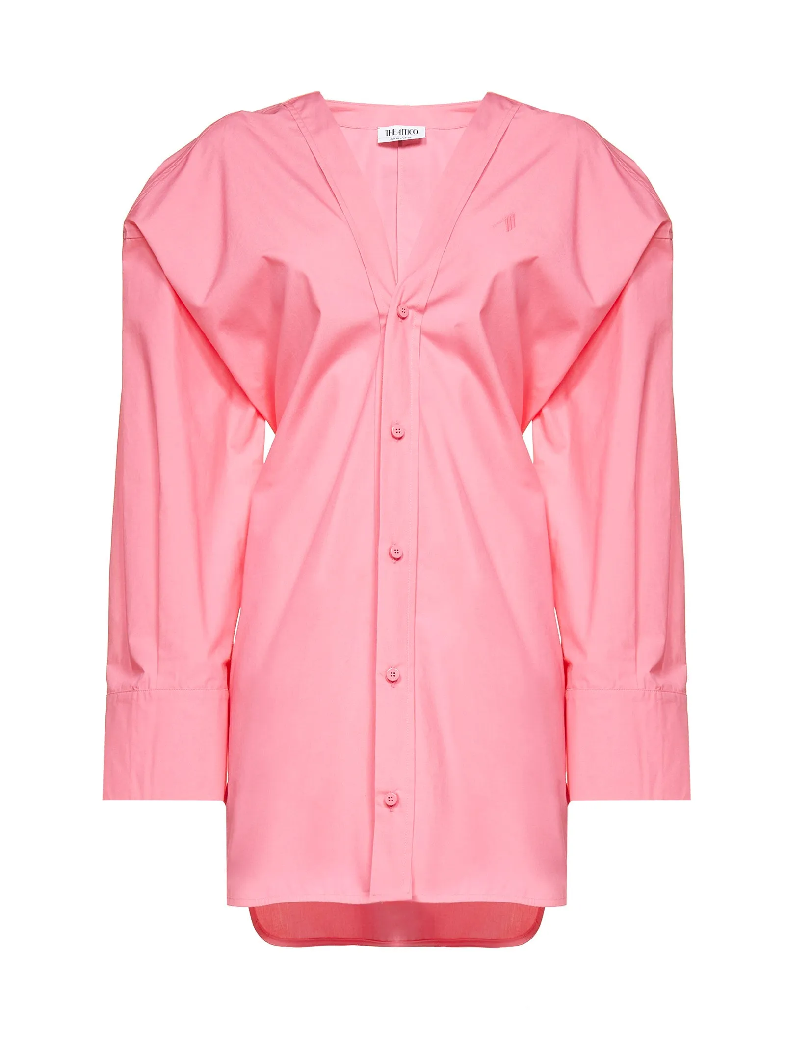 The Attico Lala V-Neck Shirt Dress