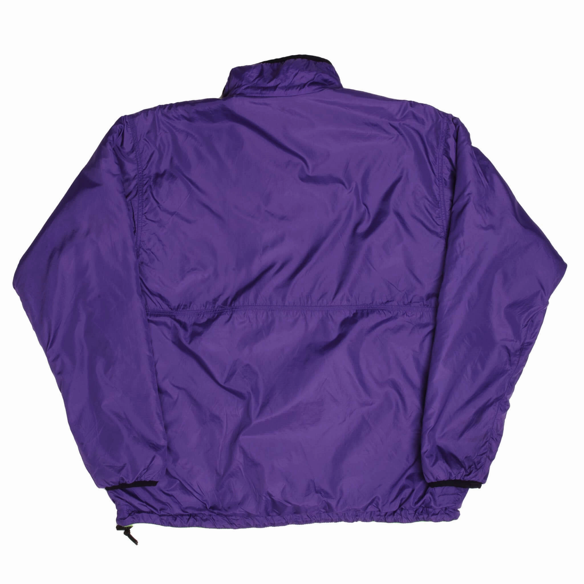 VINTAGE PATAGONIA SNAP T REVERSIBLE NEON FLEECE PULLOVER 1990S LARGE MADE USA