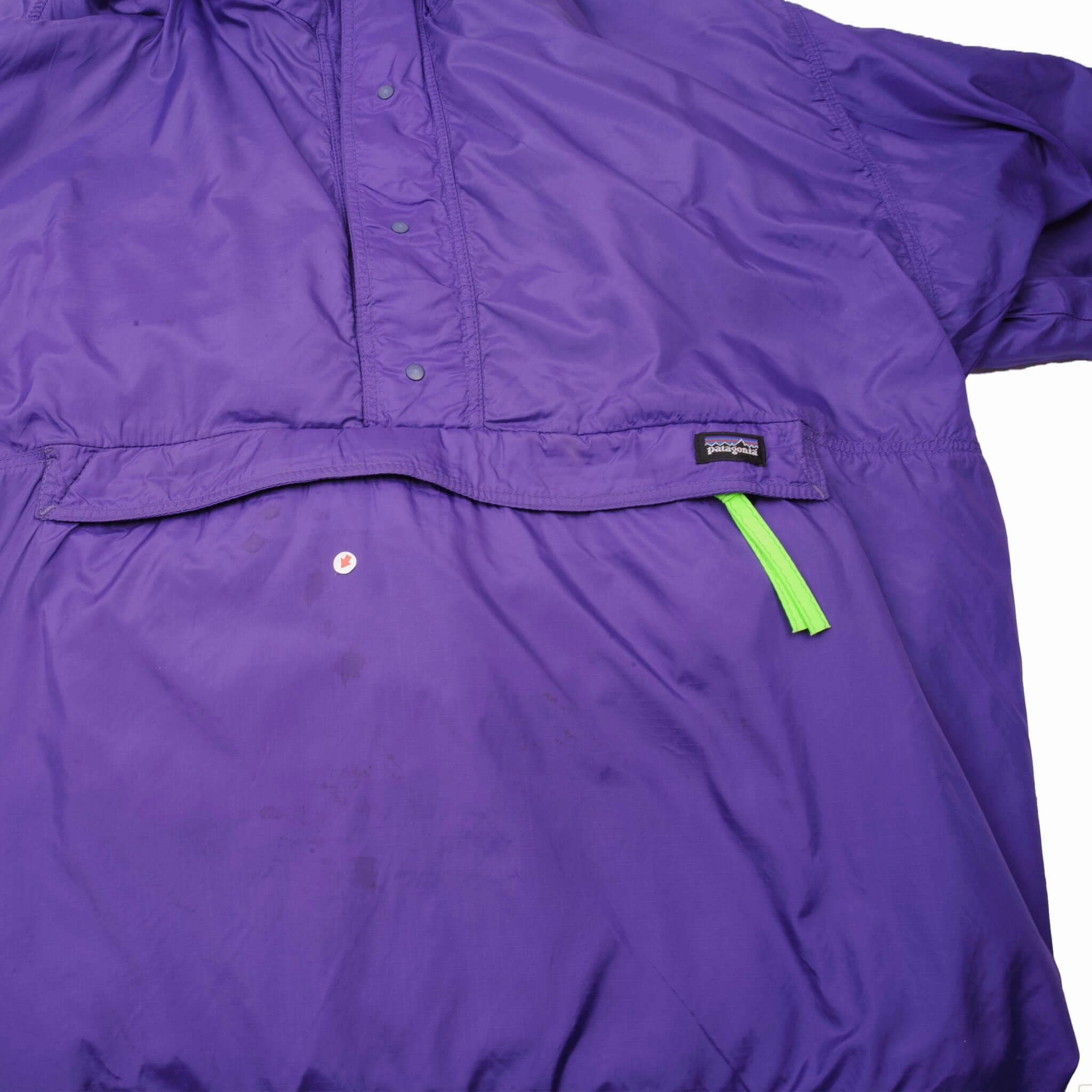 VINTAGE PATAGONIA SNAP T REVERSIBLE NEON FLEECE PULLOVER 1990S LARGE MADE USA