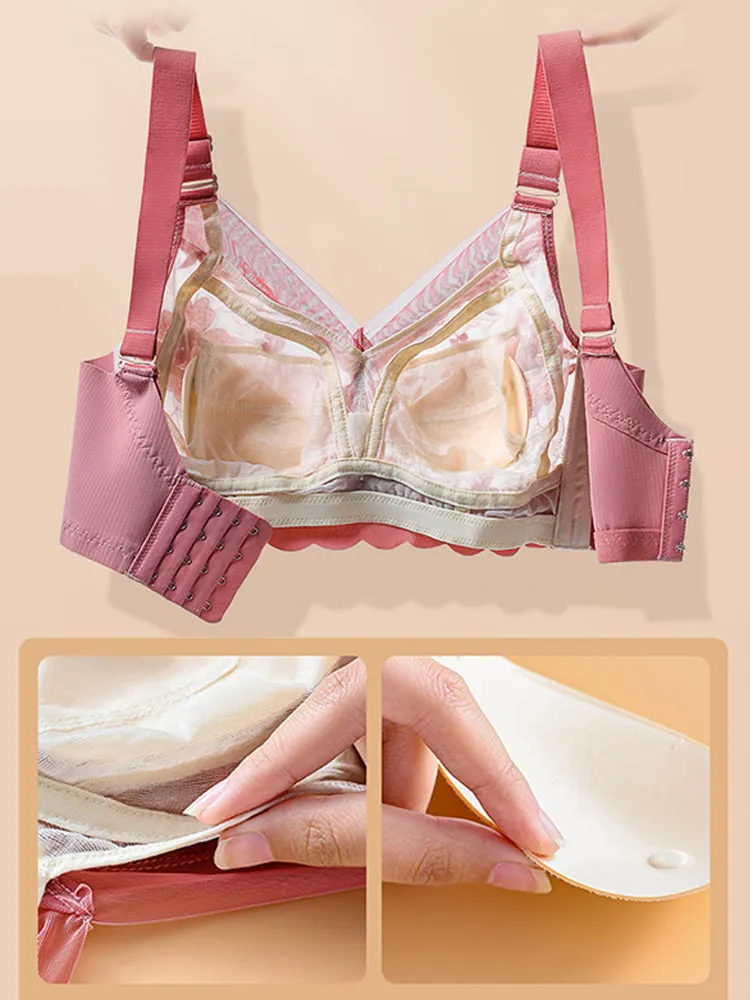 Women Floral Embroidered Full Coverage Wire-Free Bra
