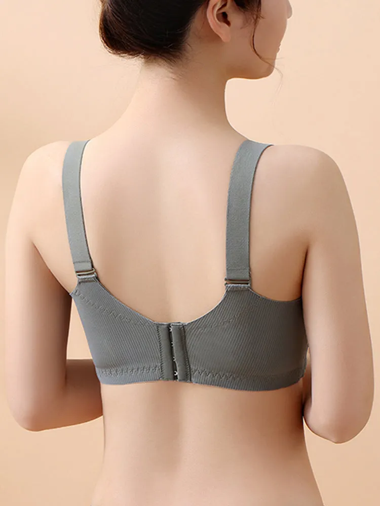 Women Floral Embroidered Full Coverage Wire-Free Bra