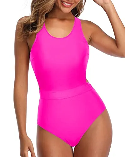 Women One Piece Swimsuits Tummy Control Cutout Bathing Suit for Teen Girls