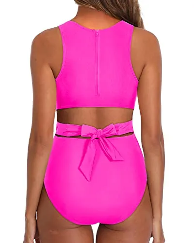 Women One Piece Swimsuits Tummy Control Cutout Bathing Suit for Teen Girls