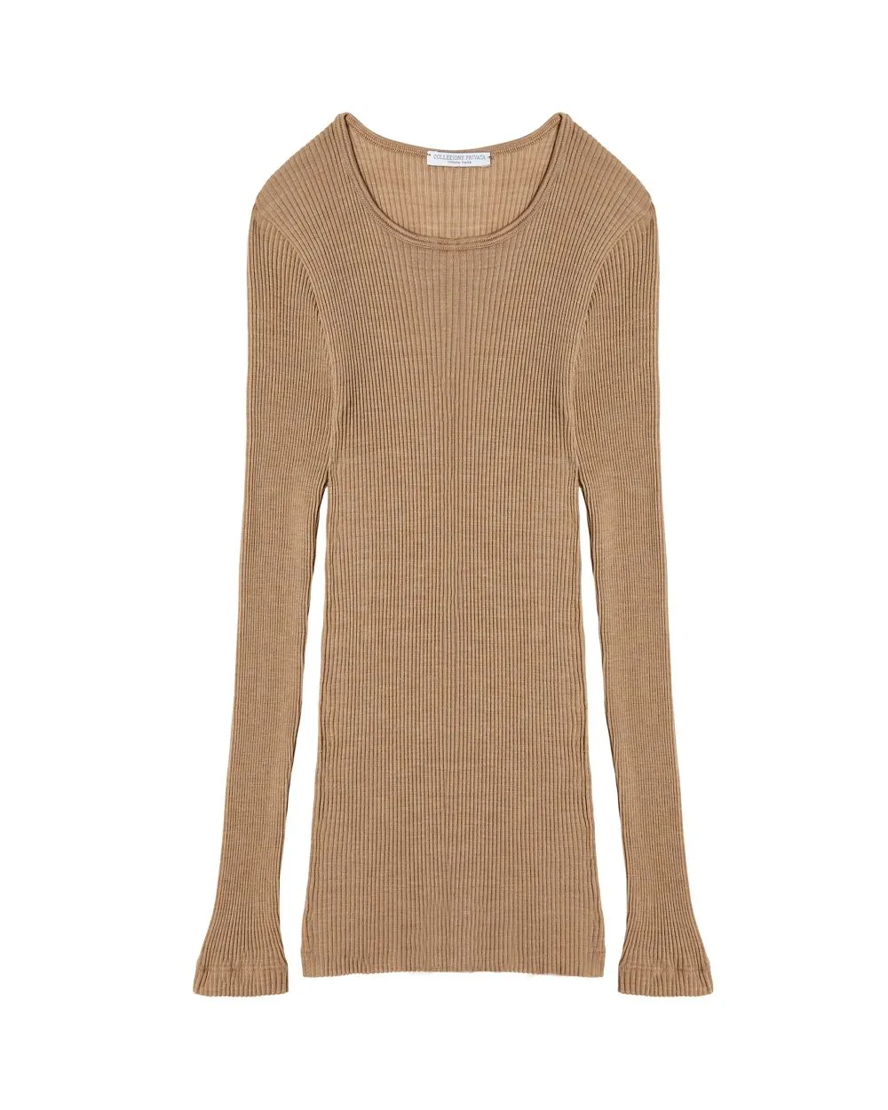Wool & Silk Long Sleeve Rib